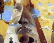 萨尔瓦多 达利 : 风景画中斯尼德斯的阿芙罗狄蒂的脸